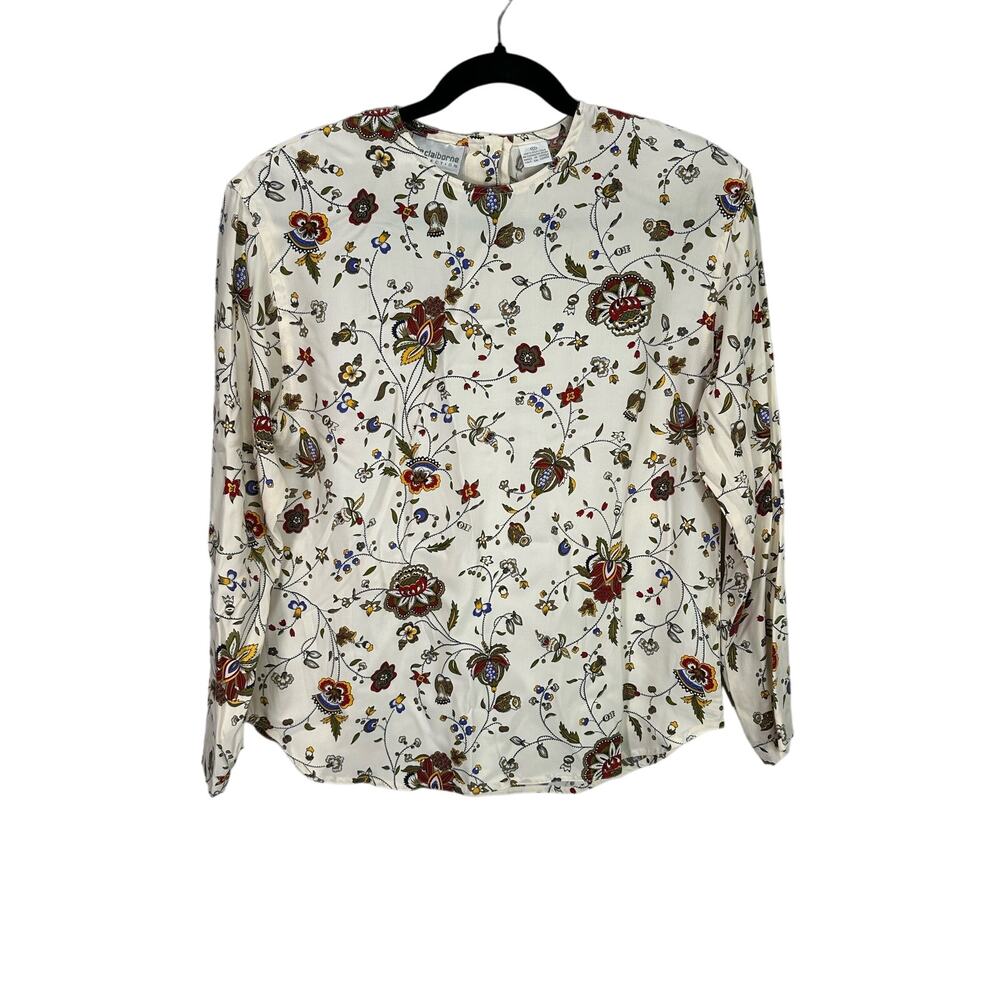 Liz Claiborne Collection Women’s 100% Silk Floral Novelty Print Top size 6